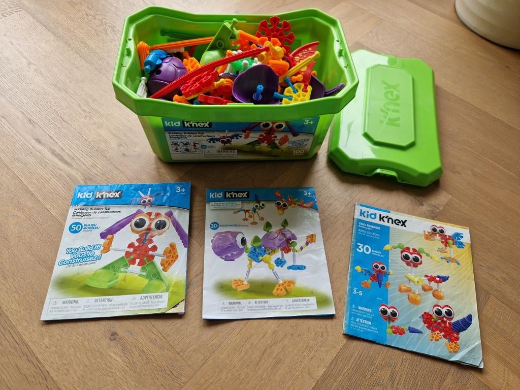 3 sets Kid K'nex in doos., Kinderen en Baby's, Speelgoed | Bouwstenen, Ophalen, K'nex