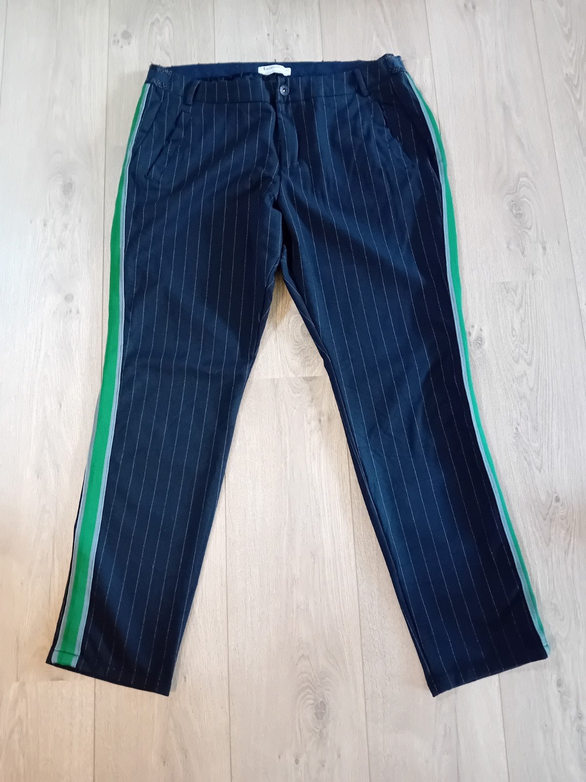 Summum Woman Krijtstreep Broek met Bies - Maat 46, Summum Woman, Zwart, Maat 46/48 (XL) of groter, Nieuw