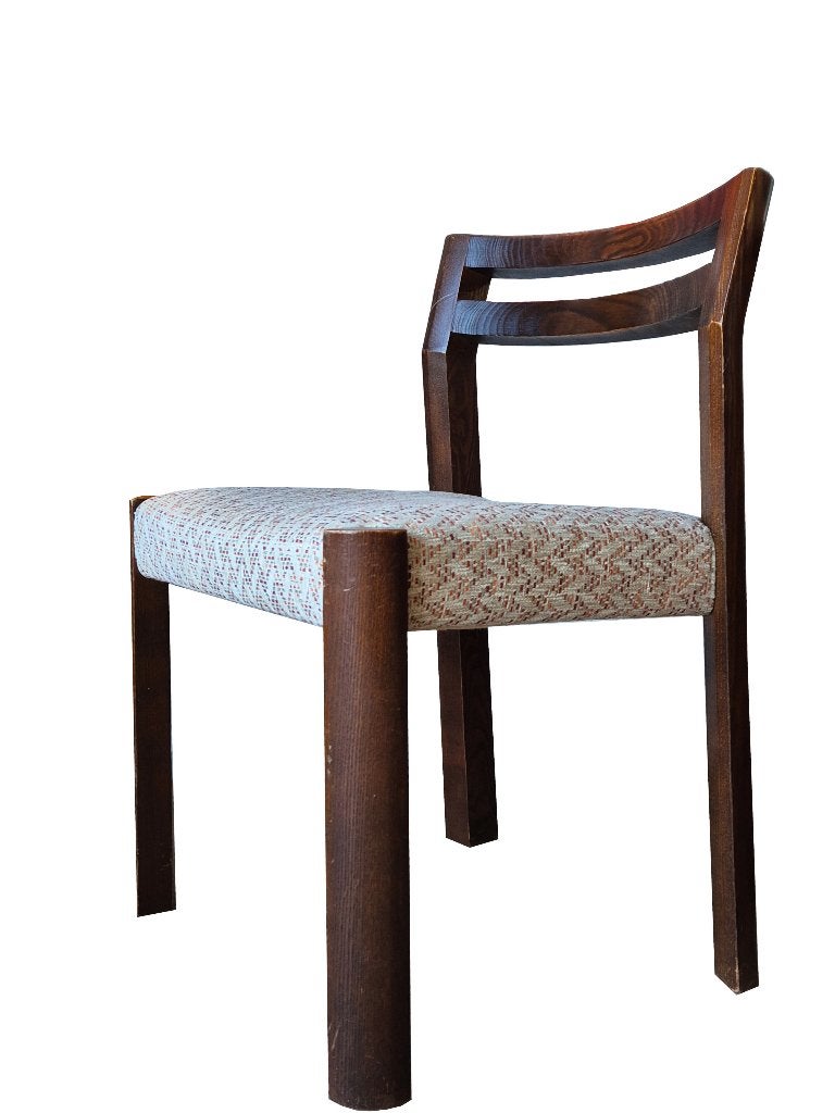 Zes Schitterende vintage Brutalist Japandi design stoelen, Huis en Inrichting, Stoelen, Ophalen, Gebruikt, Bruin, Vijf, Zes of meer stoelen