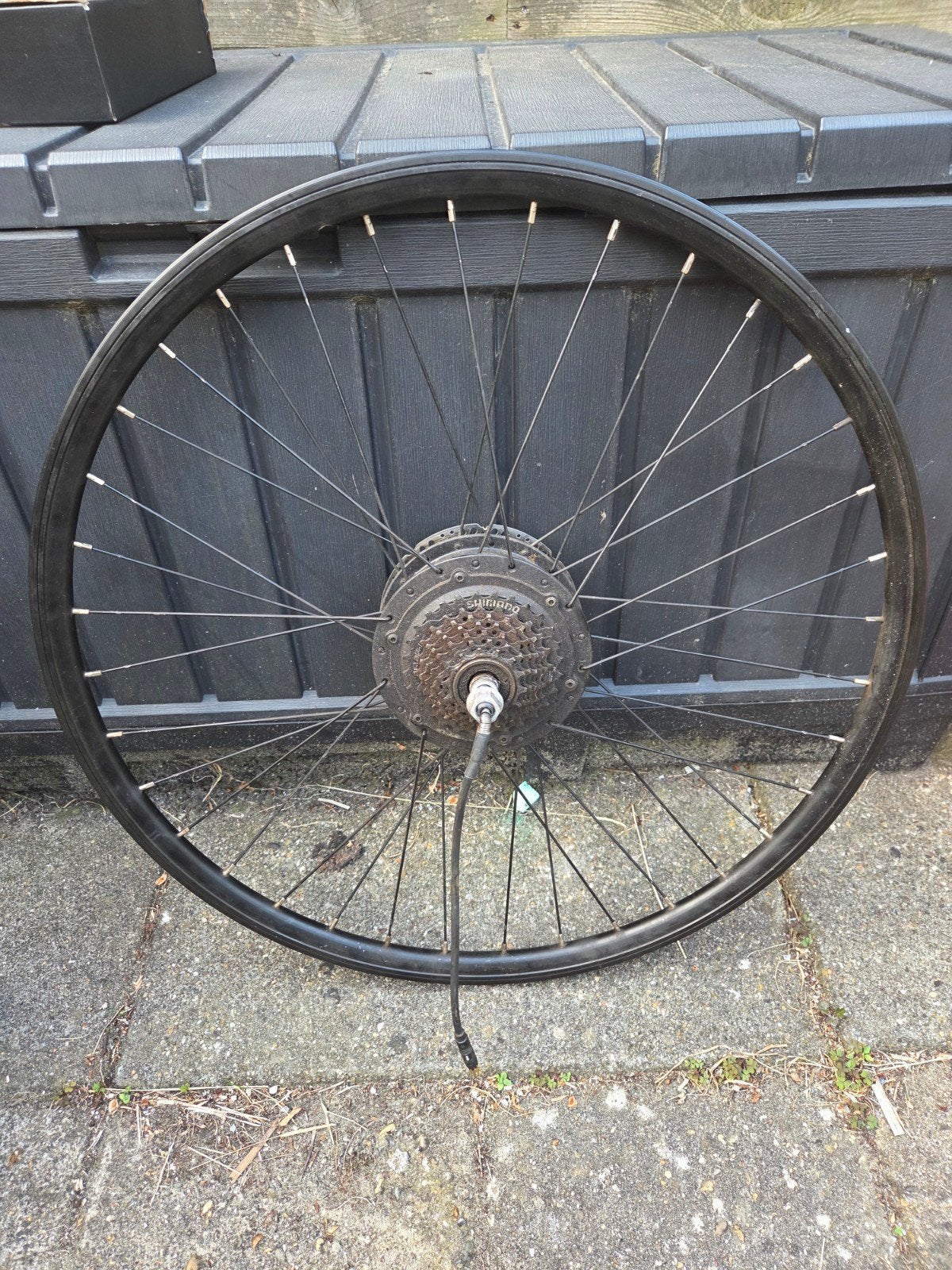Achterwiel Bird Bike met motor en schijfrem, Gebruikt, Ophalen of Verzenden, Bird Bike, Aluminium