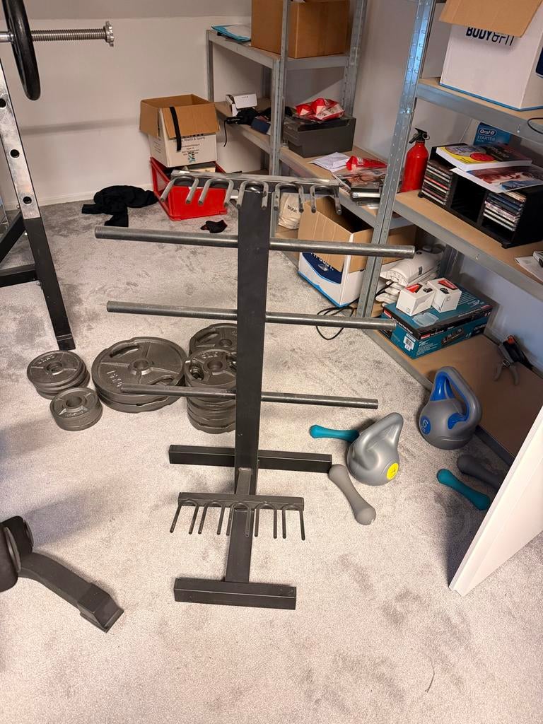 Halter en schijven organiser voor fitness, Ophalen, Zo goed als nieuw