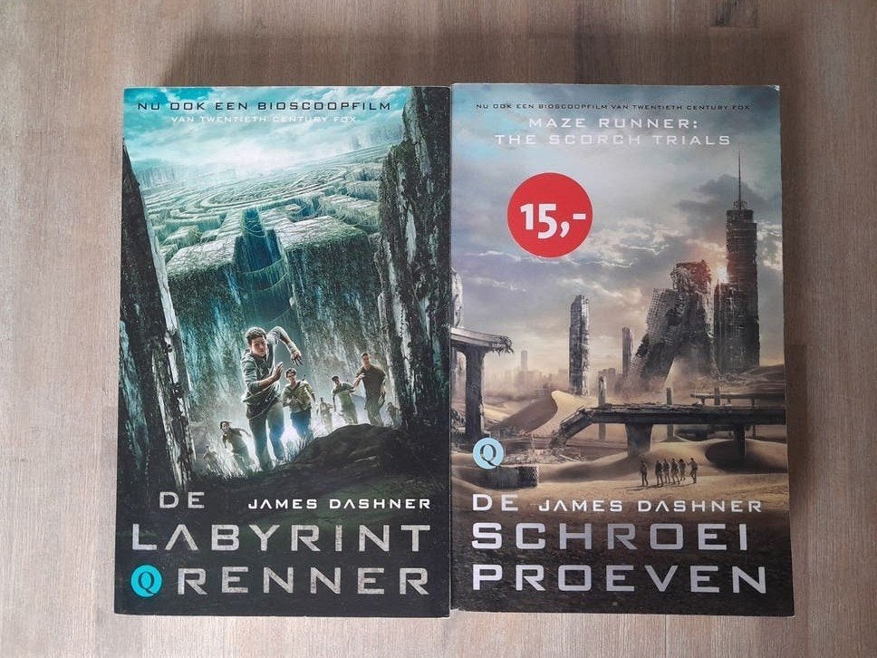 The Maze Runner deel 1 + 2, Boeken, Ophalen of Verzenden, Zo goed als nieuw