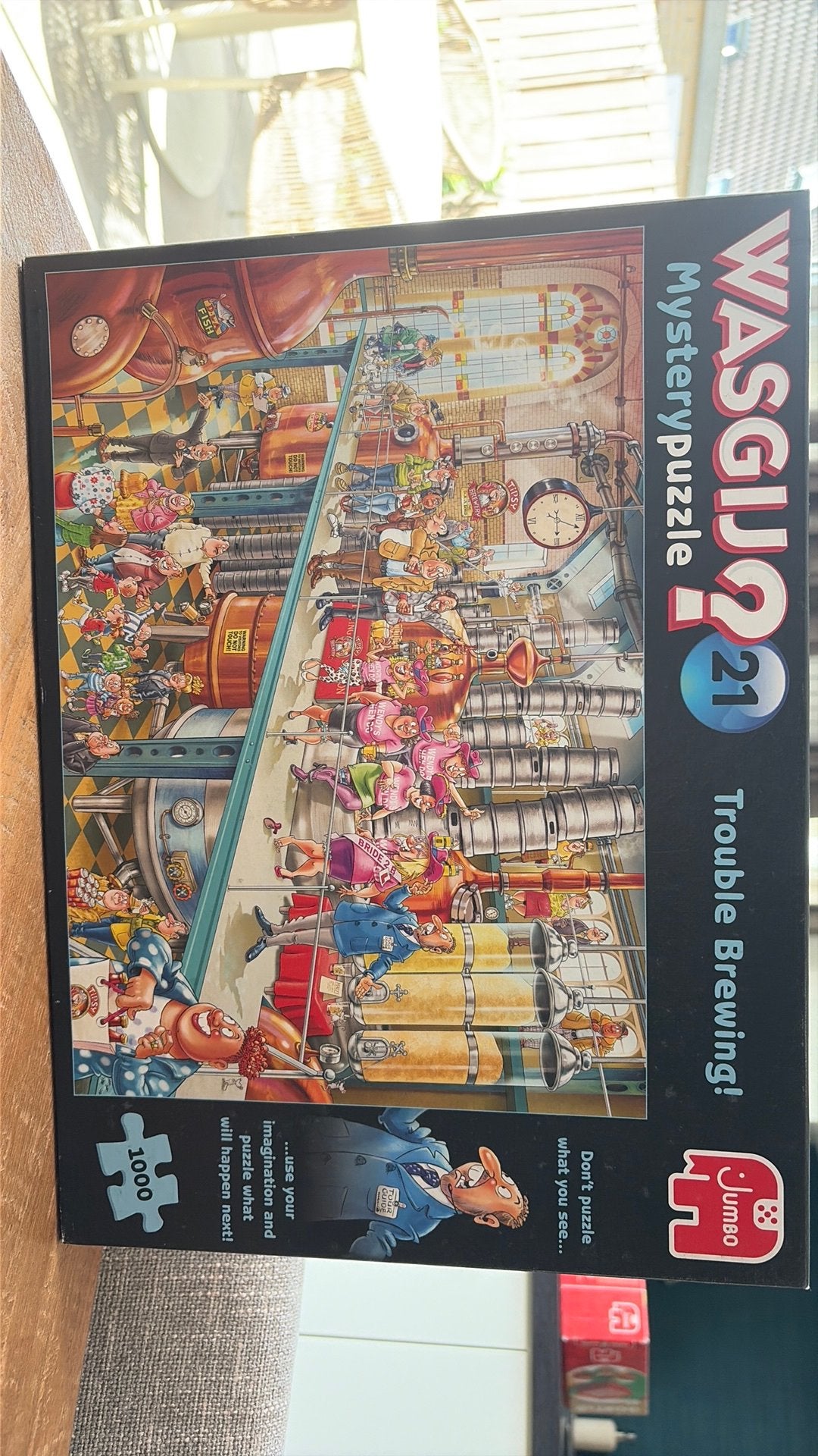 Wasgij 21 mystery trouble brewing compleet, Ophalen of Verzenden, 500 t/m 1500 stukjes, Zo goed als nieuw