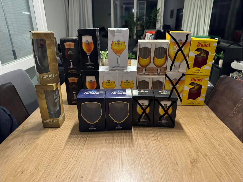 Bierglazen van Leffe, Duvel, Birra Moretti, Brand Hertog Jan, Verzamelen, Biermerken, Nieuw, Glas of Glazen, Hertog Jan, Ophalen