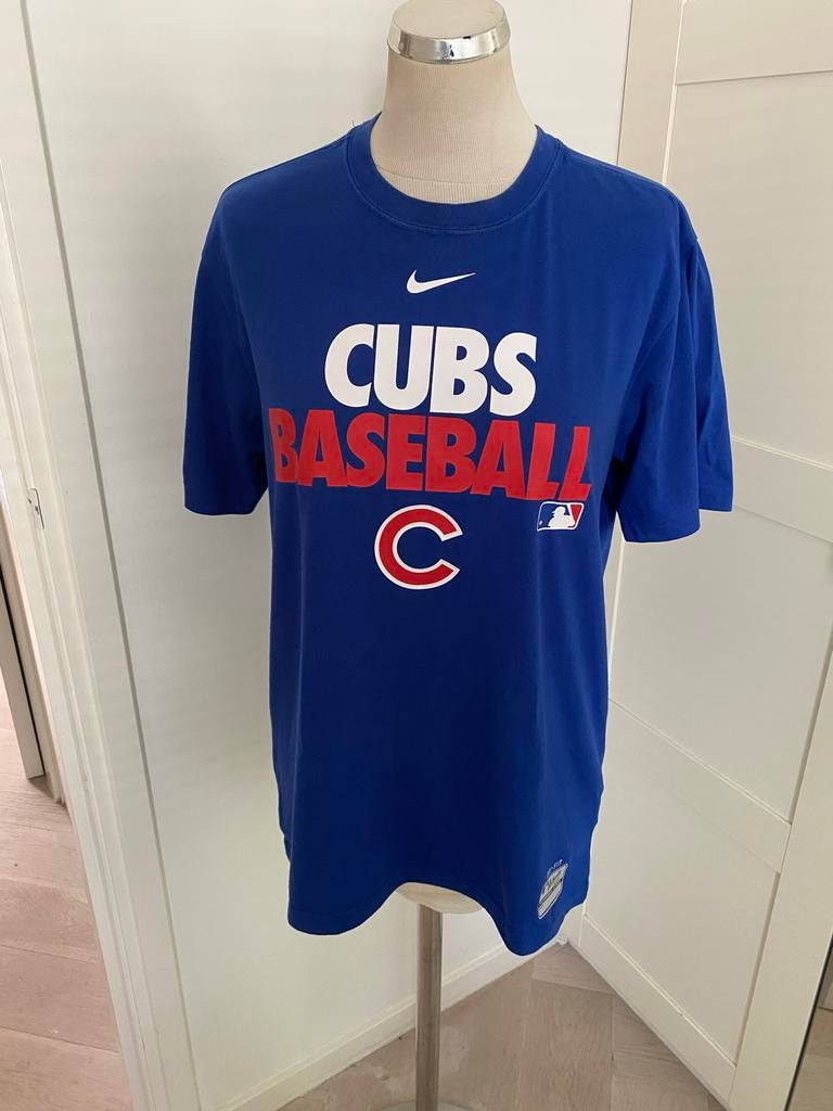Nike Chicago Cubs Baseball T-shirt - Maat M, Kleding | Heren, T-shirts, Zo goed als nieuw, Maat 48/50 (M), Blauw, Ophalen of Verzenden