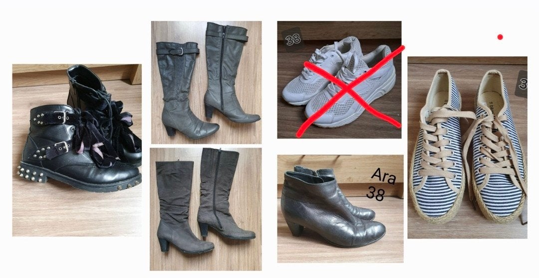 Partij schoenen en laarzen - Maat 38 GRATIS OPHALEN, Kleding | Dames, Ophalen, Gedragen, Overige kleuren, Hoge laarzen