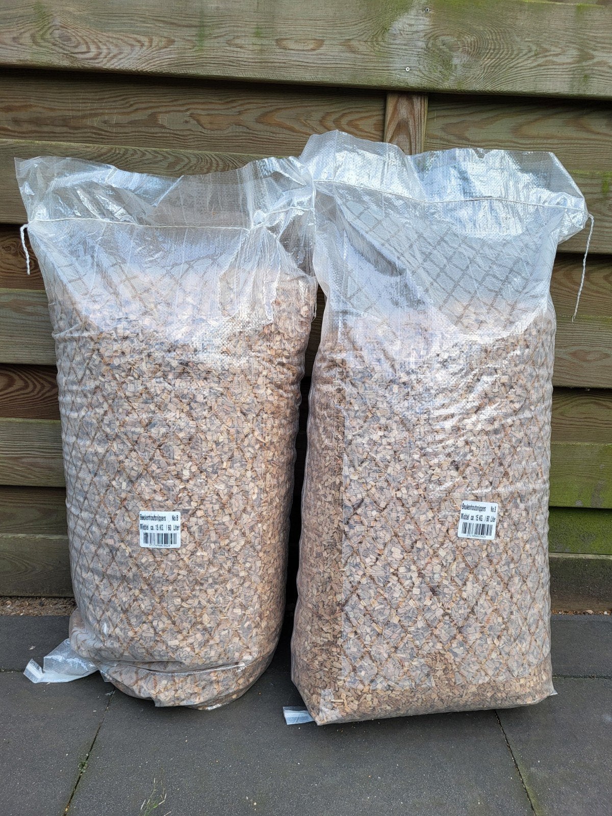 Beukenhout snippers middel nr. 8 – 15 kg / 60 liter, Ophalen