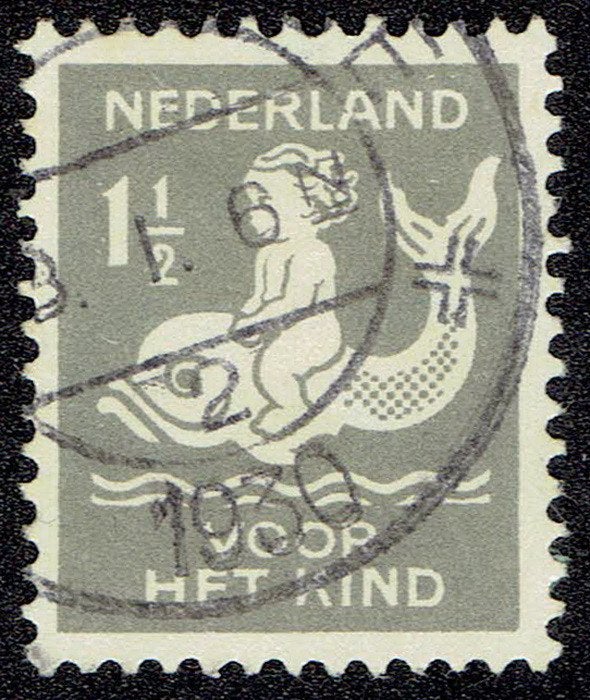 Nederland 1929, Kinderzegels, 1½+1½ cent., Postzegels en Munten, Verzenden, T/m 1940, Gestempeld