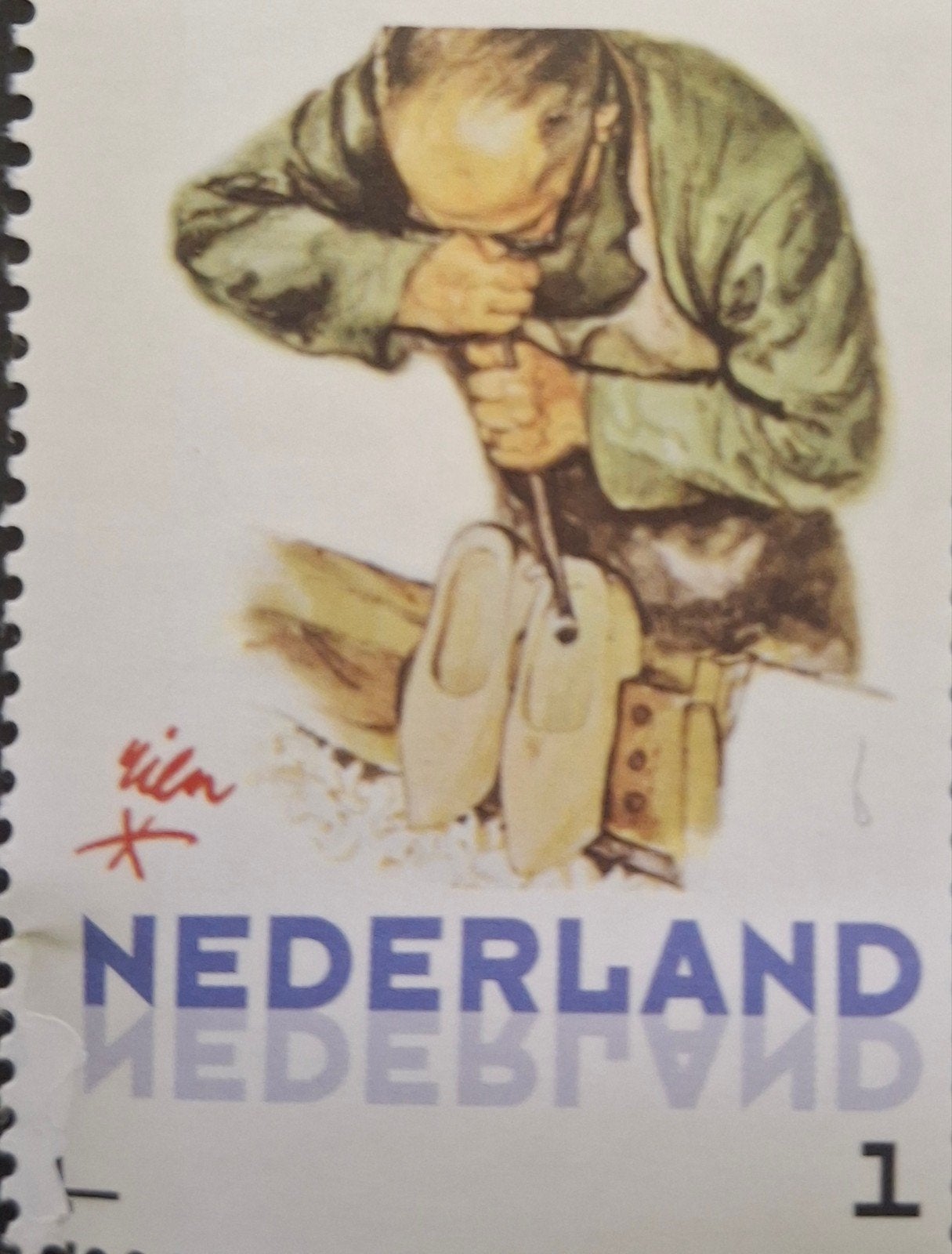 Nederlandse postzegel klompenmaker, Postzegels en Munten, Ophalen of Verzenden, Na 1940, Gestempeld
