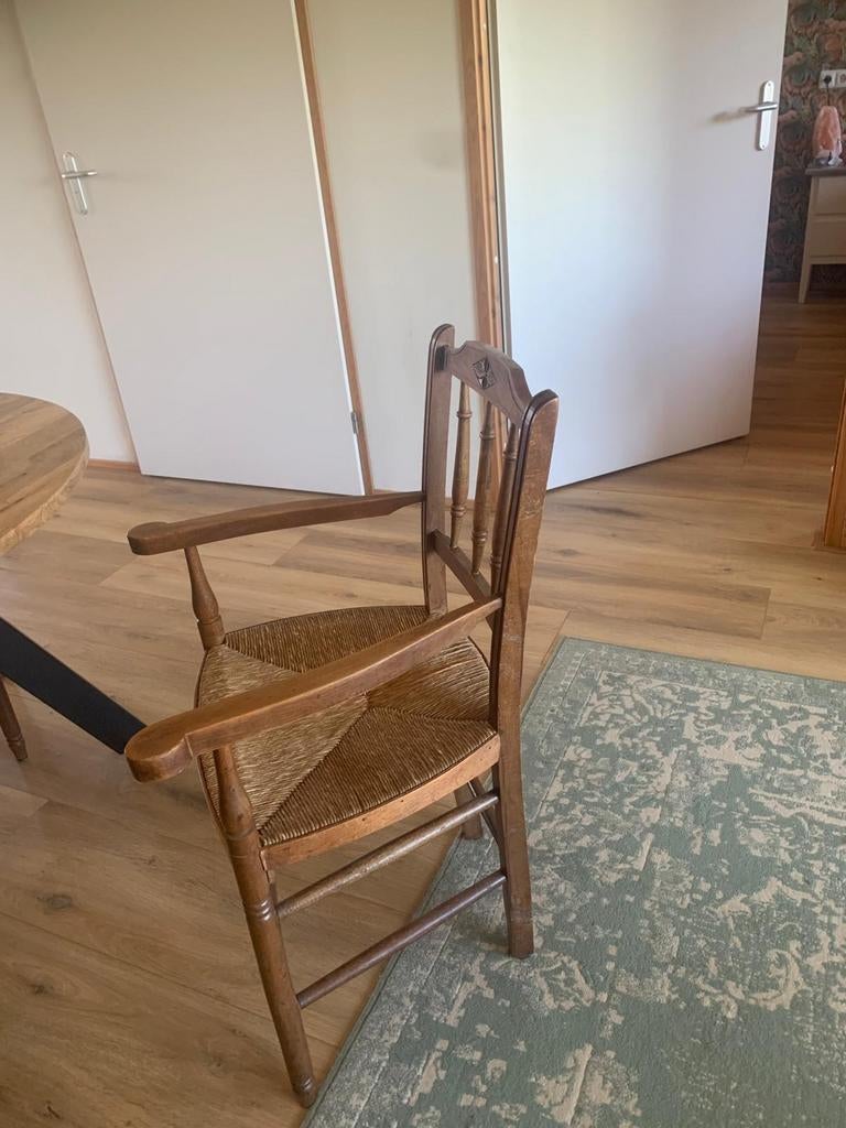 Mooie izgst verkerende eettafel met 3 bijpassende stoelen, Huis en Inrichting, Ophalen, 200 cm of meer, 50 tot 100 cm, Zo goed als nieuw