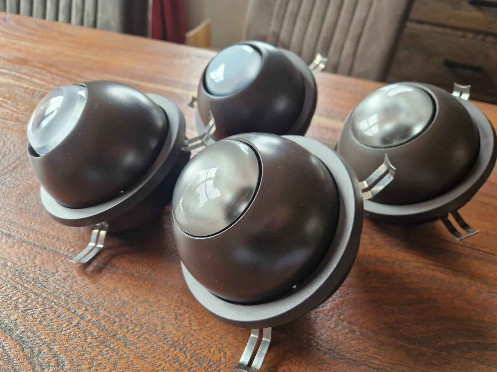Set van 4 Hiemstra Evolux "Oogbal" Inbouwspots, Ophalen, Overige merken, Overige lichtbronnen