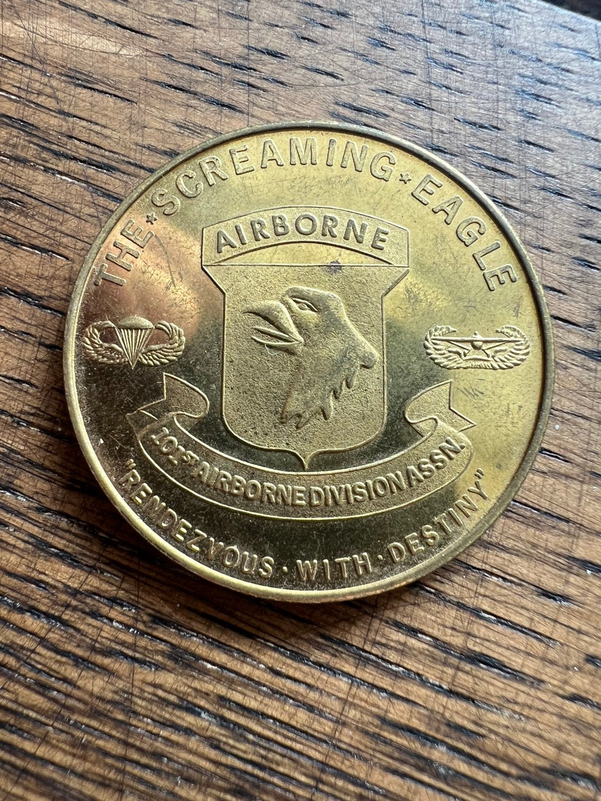 Amerikaans 101st Airborne penning reunie 30 jaar, Amerika, Verzenden, Embleem of Badge, Landmacht