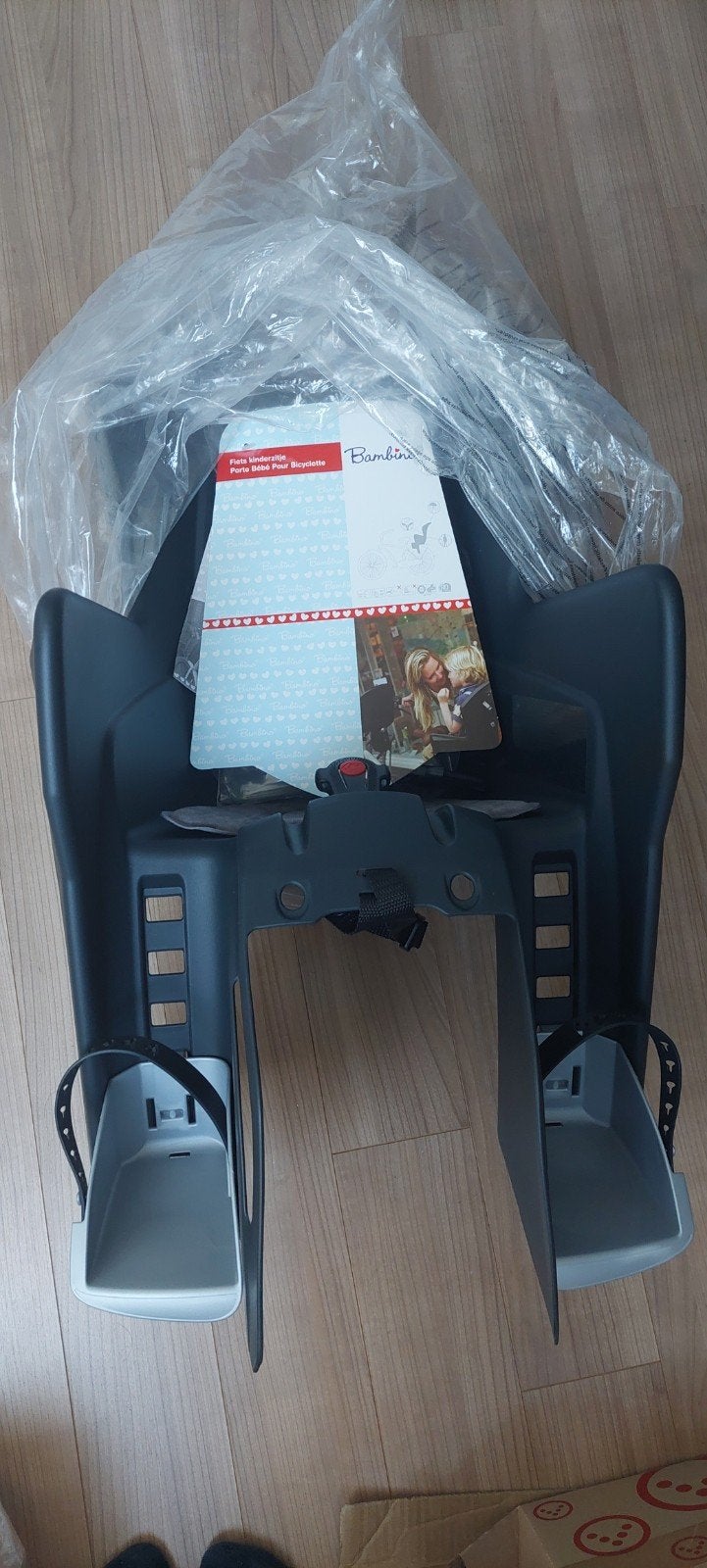 Nieuw Bambino fietsstoeltje - achterzitje, Fietsen en Brommers, Fietsaccessoires | Fietsstoeltjes, Ophalen, Voetsteuntjes, Voorzitje
