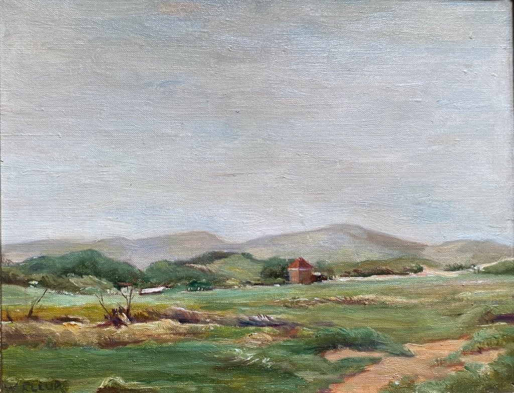 Landschapsschilderij van Willy Fleur, Ophalen, Landschap