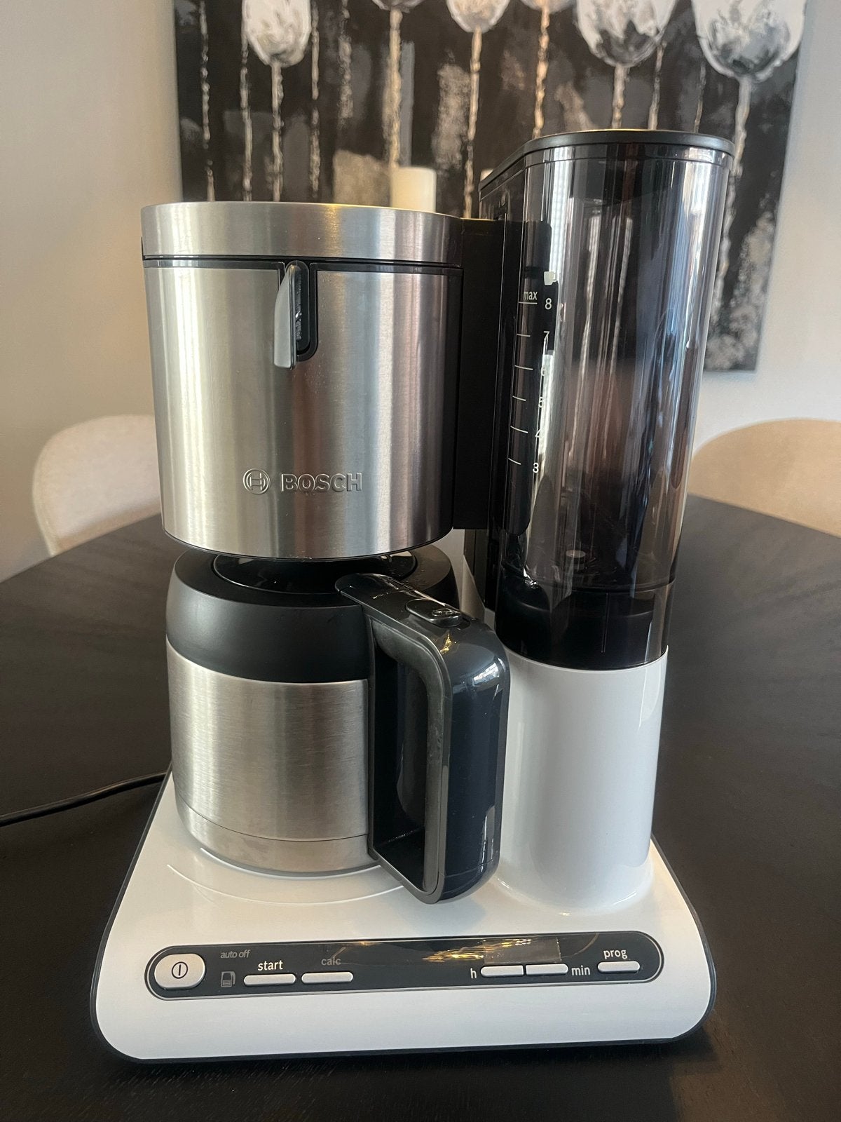 Bosch Koffiezetapparaat met RVS Thermoskan, Afneembaar waterreservoir, 10 kopjes of meer, Koffiemachine, Gemalen koffie