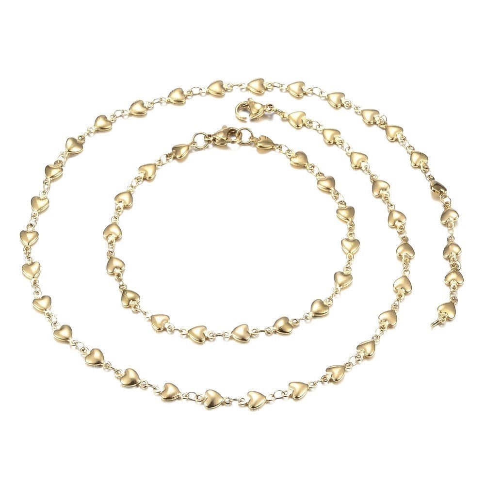 SALE: Goldplated RVS sieradenset, Sieraden, Tassen en Uiterlijk, Kettingen, Overige materialen, SINO-SEAR GmbH, Feuerbachstrasse11, Potsdam, Germany