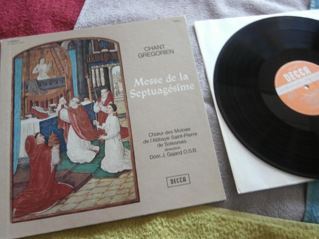 LP - Chœur Des Moines De L'Abbaye Saint-Pierre - Aswoensdag, Ophalen of Verzenden, Zo goed als nieuw, Vocaal, 12 inch