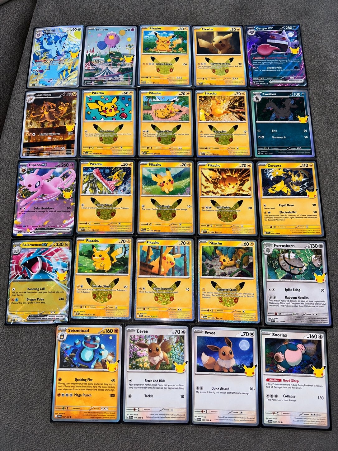 Pokémon 30th Anniversary Promo Set + Bulk Kaarten, Hobby en Vrije tijd, Ophalen of Verzenden, Nieuw, Meerdere kaarten, Foil