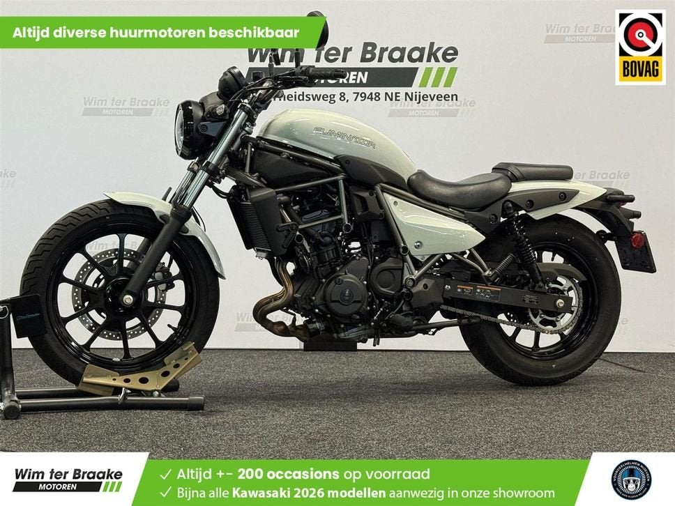 Kawasaki Eliminator 500 ABS (bj 2026) 4,569 km, Motoren, 2 cilinders, Chopper, Bedrijf, Onbekend