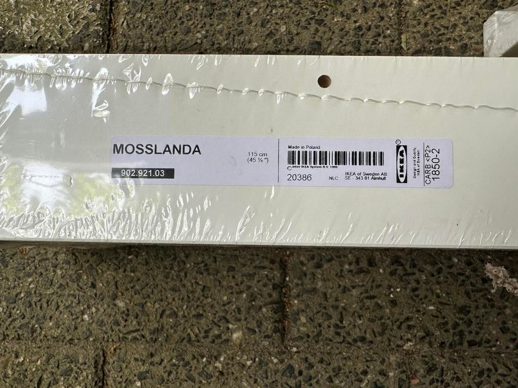 Ikea schilderijenplank Mosslanda wit 115 cm, Huis en Inrichting, Woonaccessoires | Wandplanken en Boekenplanken, Ophalen of Verzenden