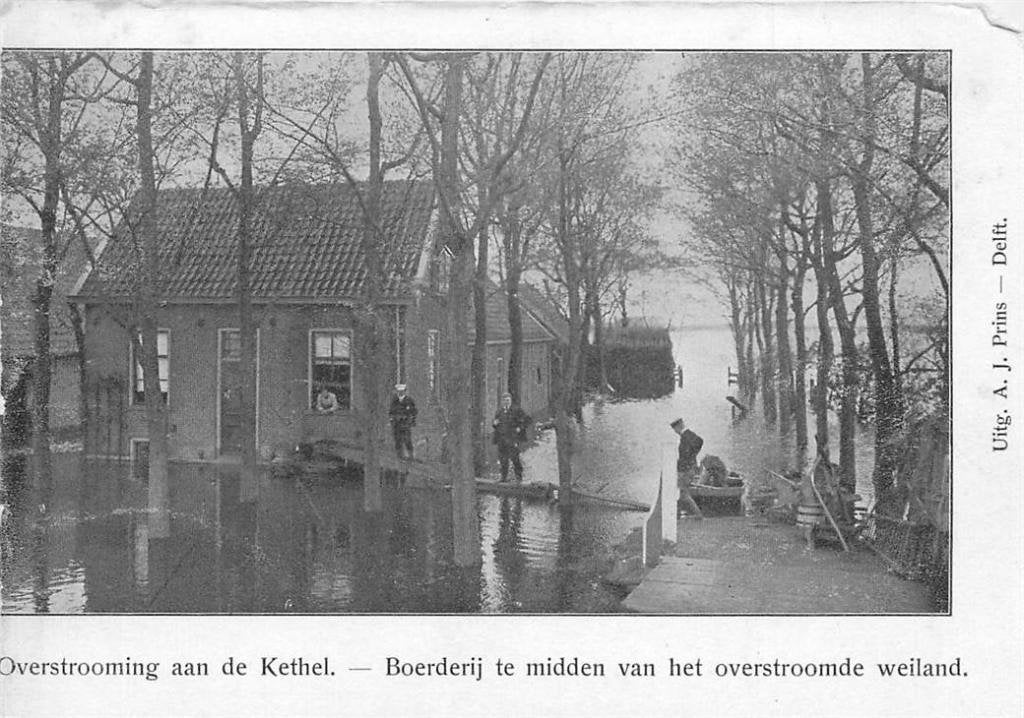 388-485-041 Rotterdam Kethel Overstrooming, Verzamelen, Verzenden, Voor 1920, Zuid-Holland