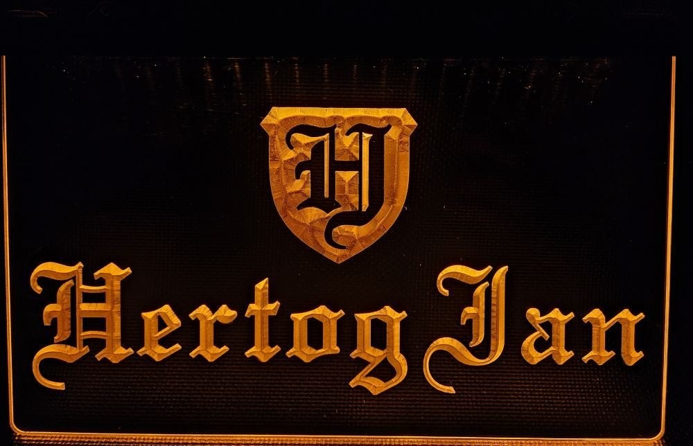 Hertog Jan bier oranje led reclame ledlamp wanddeco deco