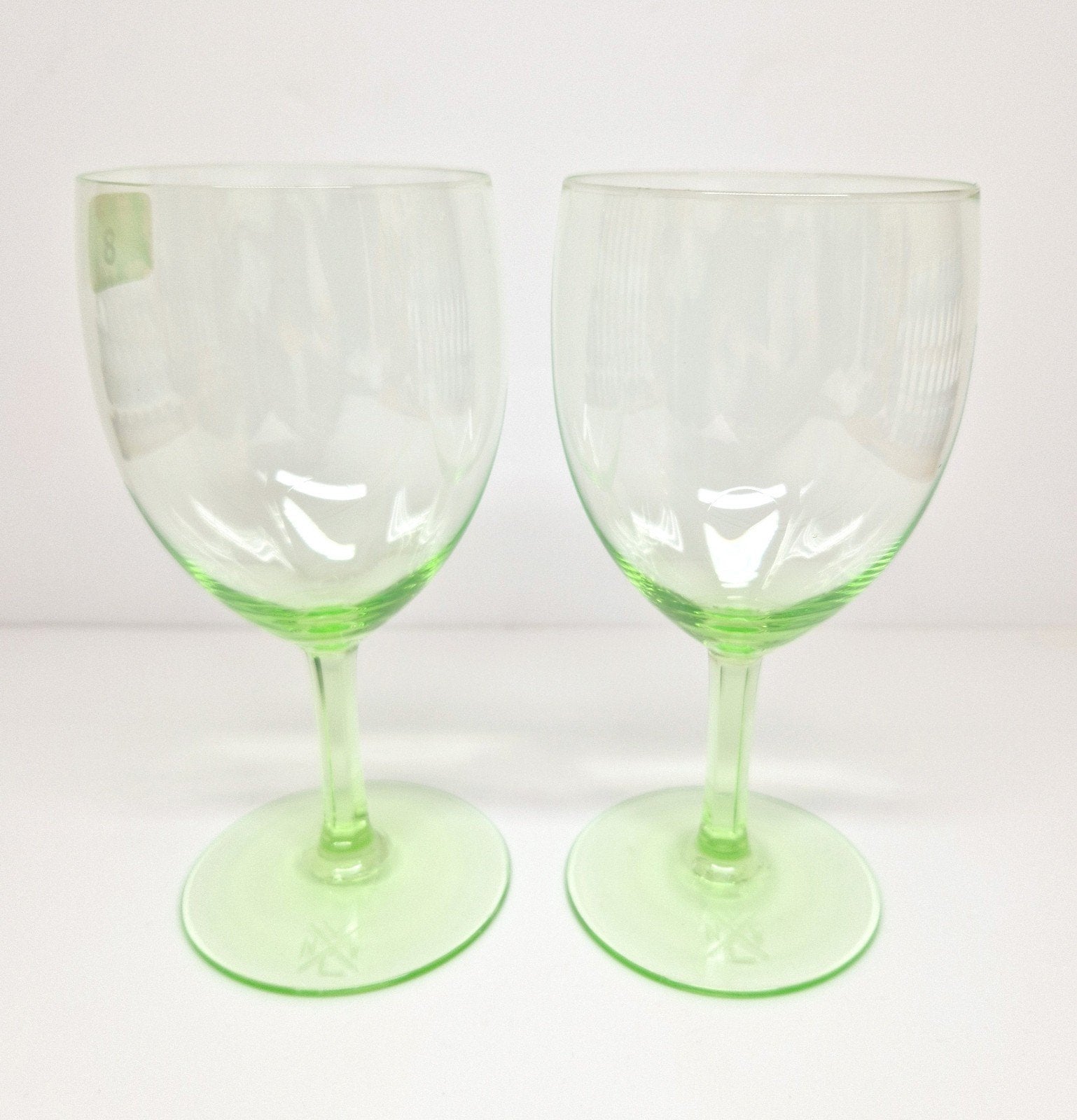 A.D. Copier Leerdam annagroene glazen Gilde N.V.W.L. 1930., Antiek en Kunst, Antiek | Glas en Kristal, Ophalen of Verzenden