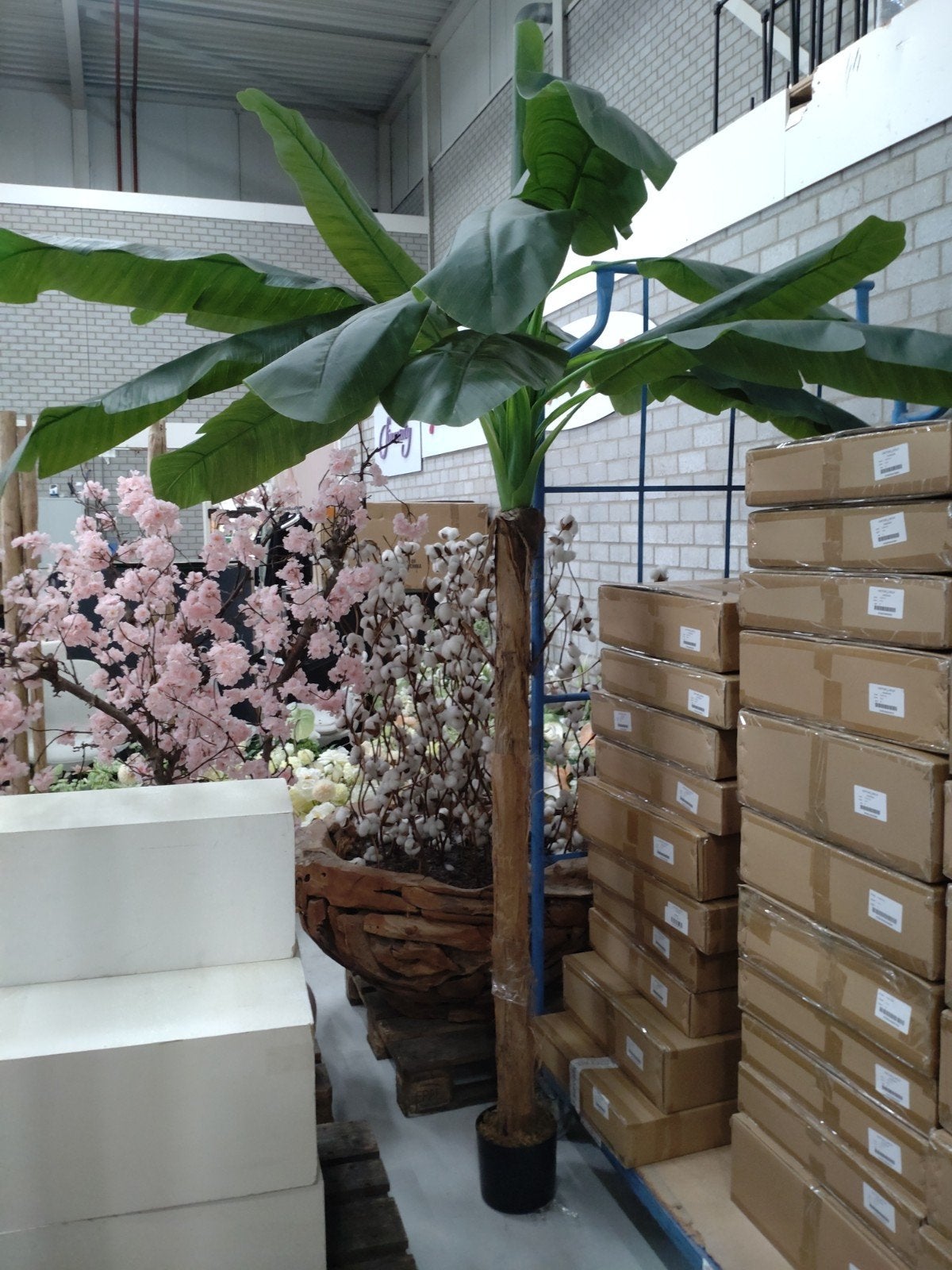 Grote Kunst Palmboom, Ophalen, Met pot of vaas, Kunstplant, Kunststof