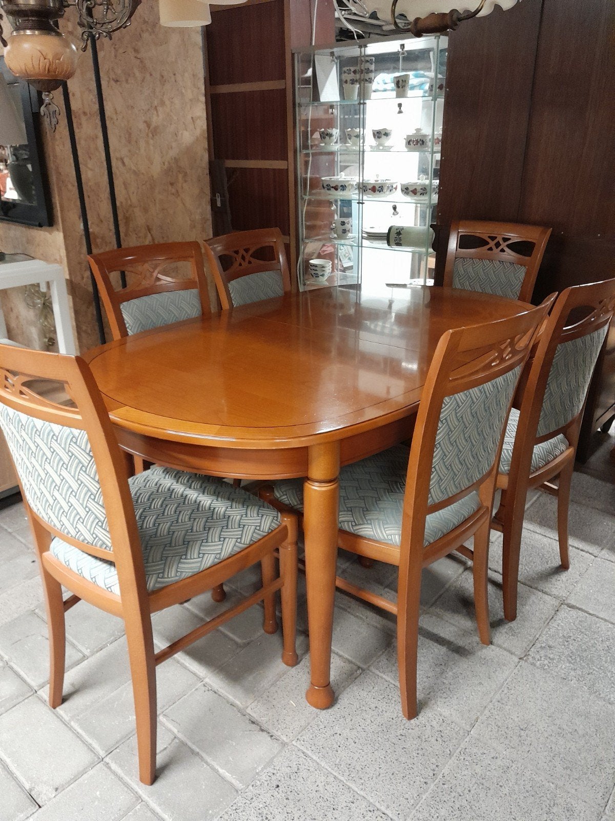 Riante eethoek 6 persoons 160/236 x 100 cm, Ophalen, Zo goed als nieuw