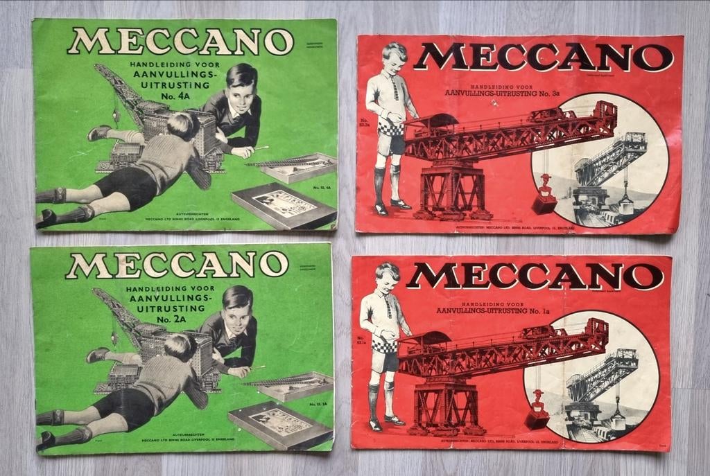 4x Meccano  Handleidingen, Ophalen of Verzenden, Groter dan 1:32