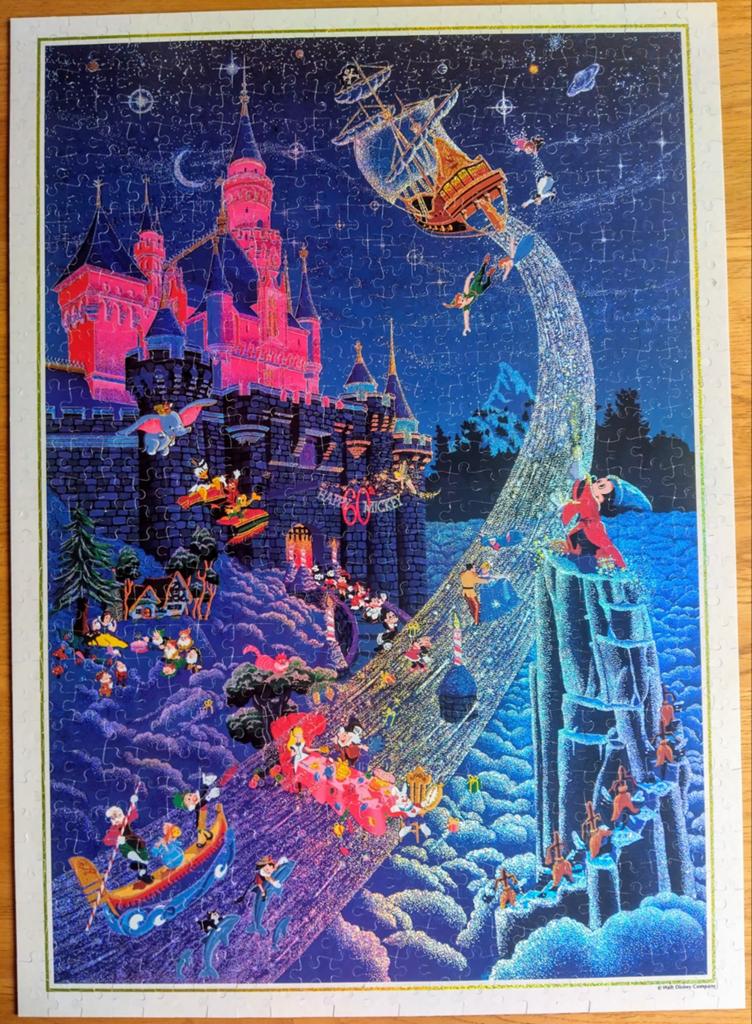 Disney puzzel Tenyo, Ophalen of Verzenden, 500 t/m 1500 stukjes, Zo goed als nieuw, Legpuzzel