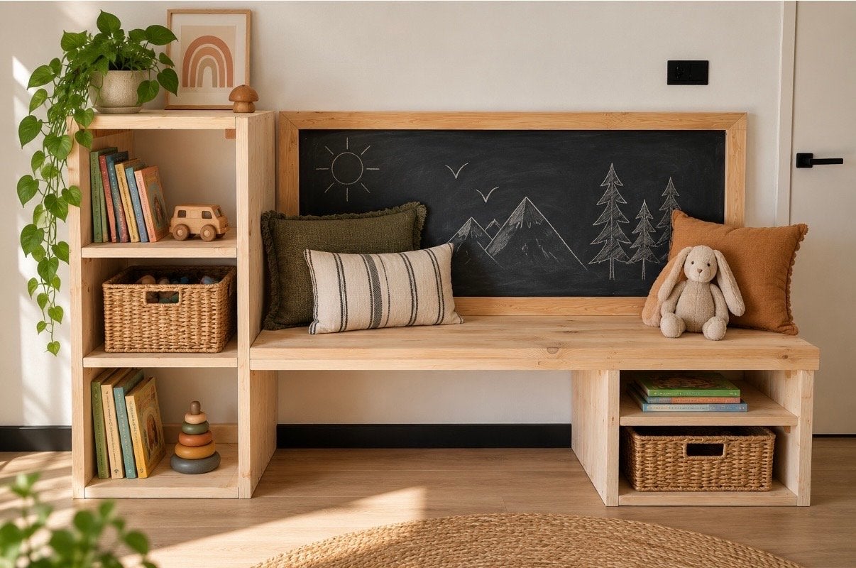 Kindertafel met kast en krijtbord, Ophalen, Gebruikt