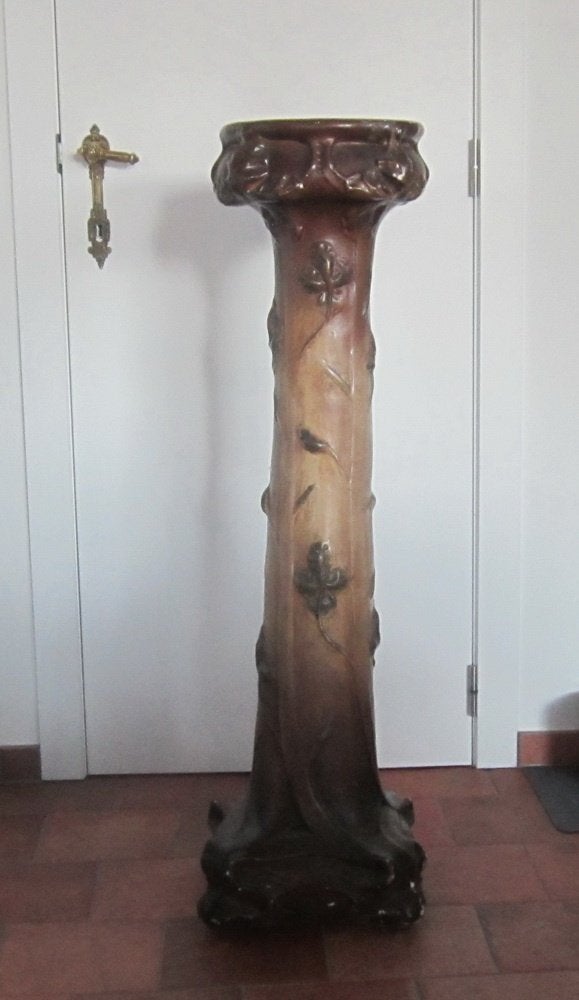 Art nouveau staander, piedestal in gips, ca 1900, Ophalen