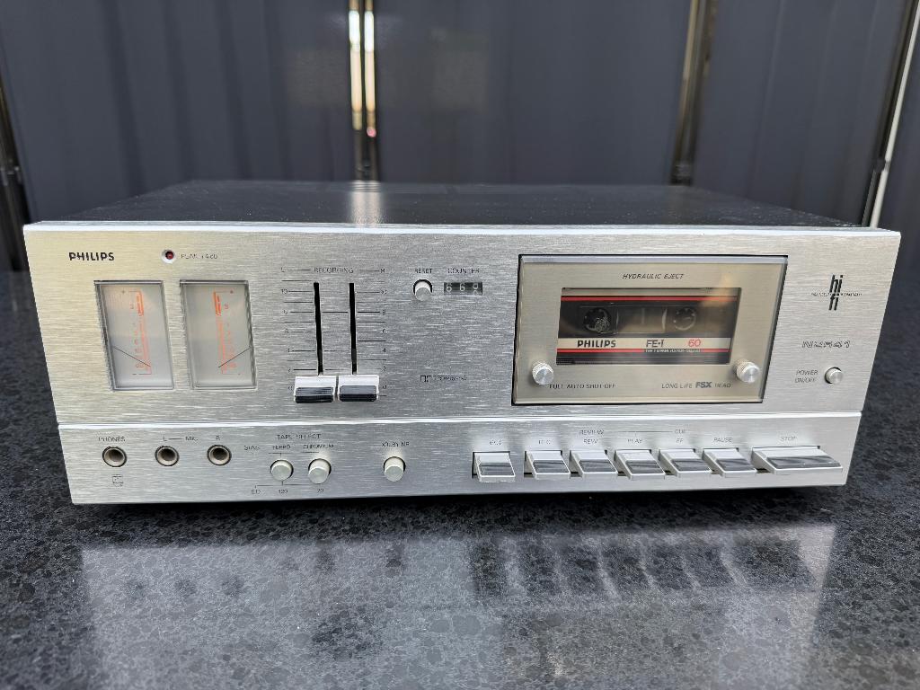 Philips N2541 cassette deck in zeer mooie staat, Ophalen of Verzenden, Enkel, Philips, Tape counter