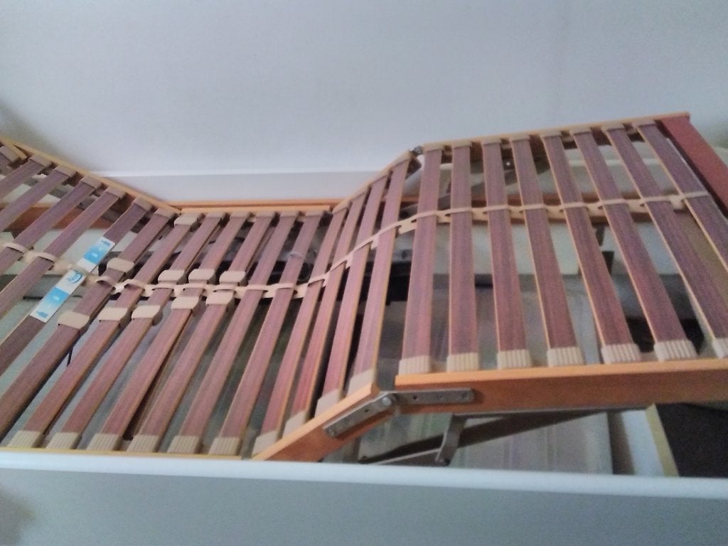 1pers. Electrisch Bed, Ophalen, 90 cm, Eenpersoons, Wit