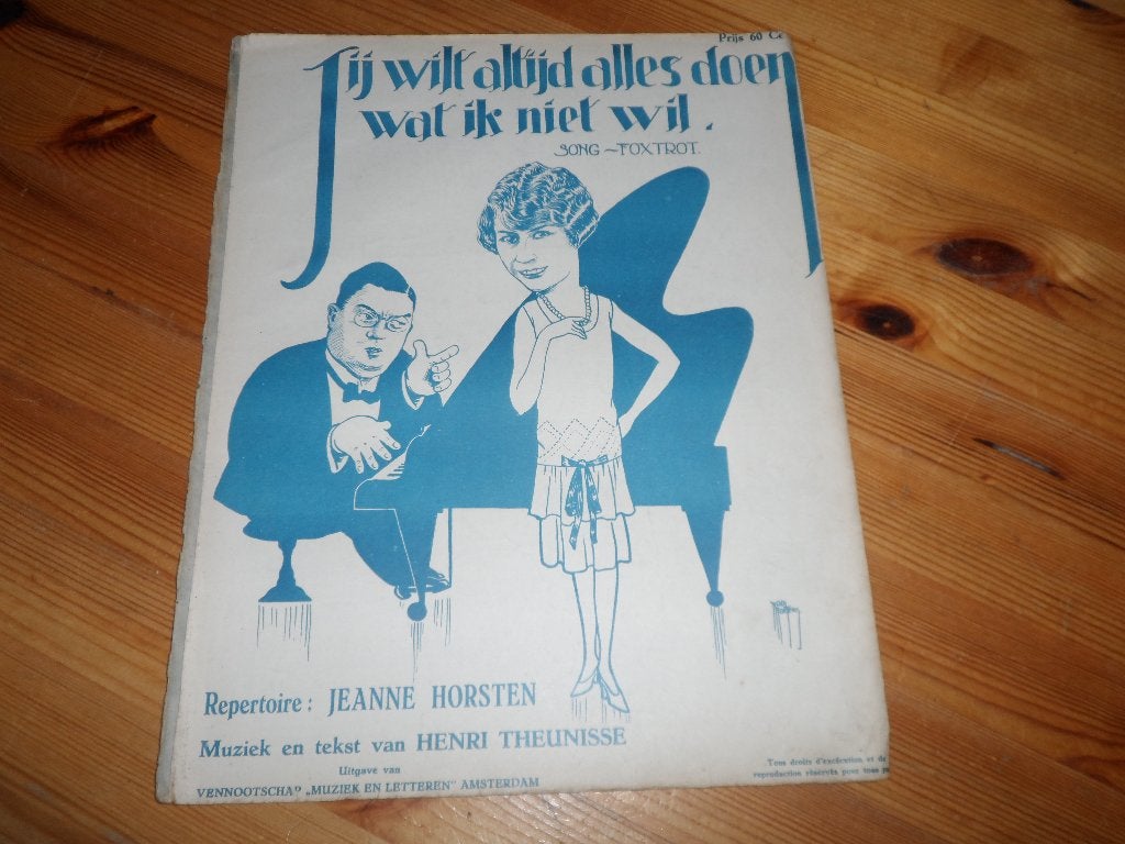 Jij wilt altijd alles doen wat ik niet wil - henri theunisse, Zang, Gebruikt, Ophalen of Verzenden, Artiest of Componist