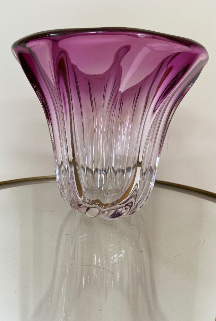 Val Saint Lambert vaas kristal, Huis en Inrichting, Woonaccessoires | Vazen, Overige kleuren, Ophalen of Verzenden, Minder dan 50 cm