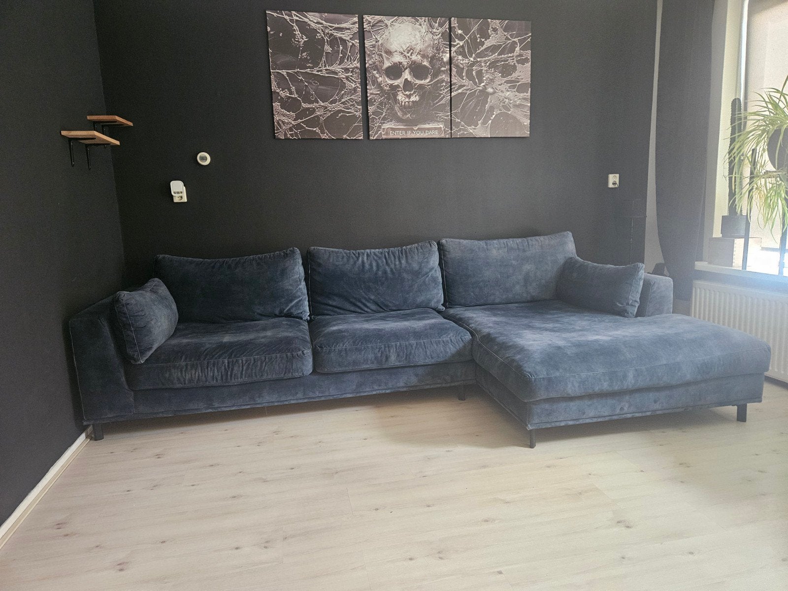 Room 108 Loungebank Petrol, Ophalen, Gebruikt, Hoekbank, Stof