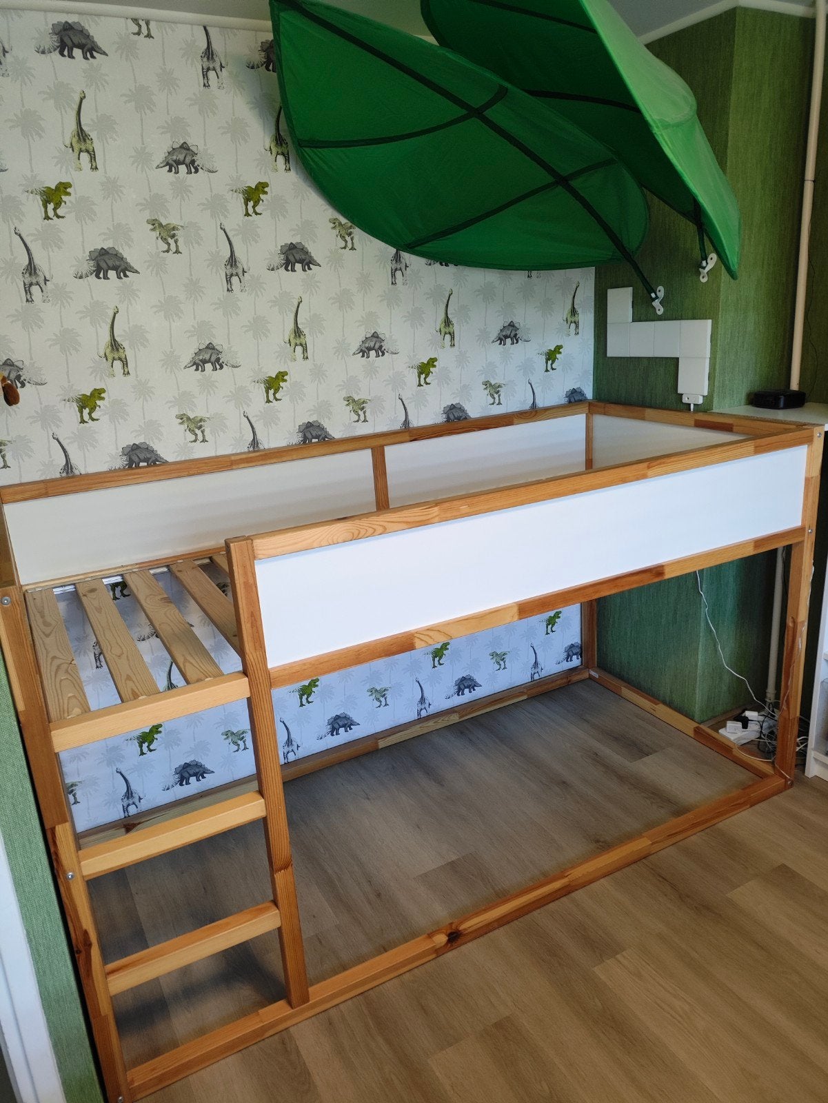 Ikea Kura bed + bedtent + Löva blaadjes, Ophalen, 180 cm of meer, 85 tot 100 cm, Hoogslaper of Stapelbed