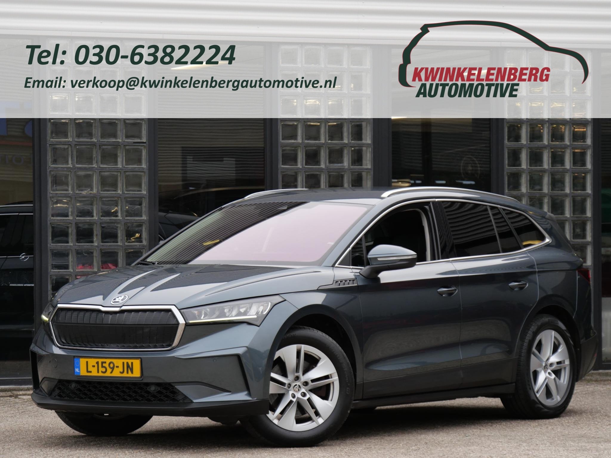 Skoda Enyaq iV 80 LEER/ ADAPTIVE CRUISE/ TREKHAAK/ BLINDSPOT, Auto's, Achterwielaandrijving, Gebruikt, 80 kWh, 204 pk