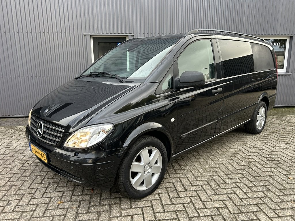 Mercedes-benz Vito 120 CDI 320 L.DC lux PDC Clima LEER APK!, Auto's, Automaat, Gebruikt, Zwart, Bedrijf