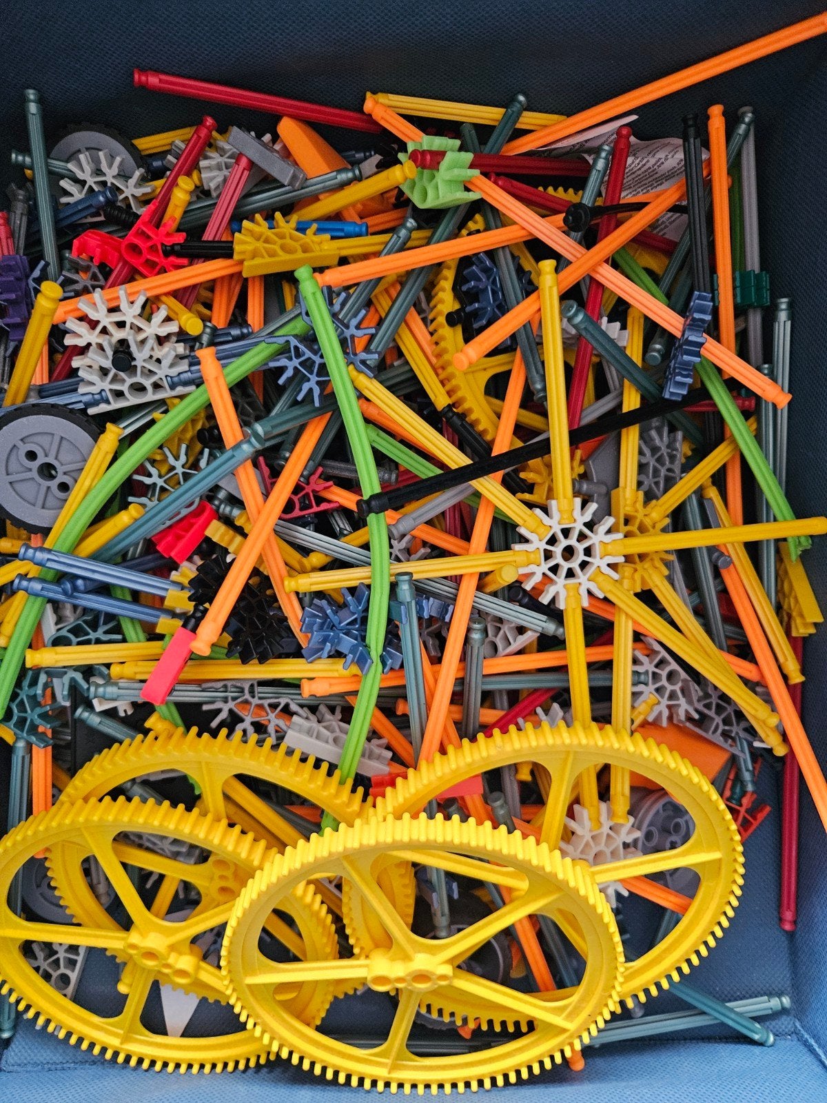Grote partij K'nex onderdelen met wielen en tandwielen, Ophalen of Verzenden, Gebruikt, K'nex