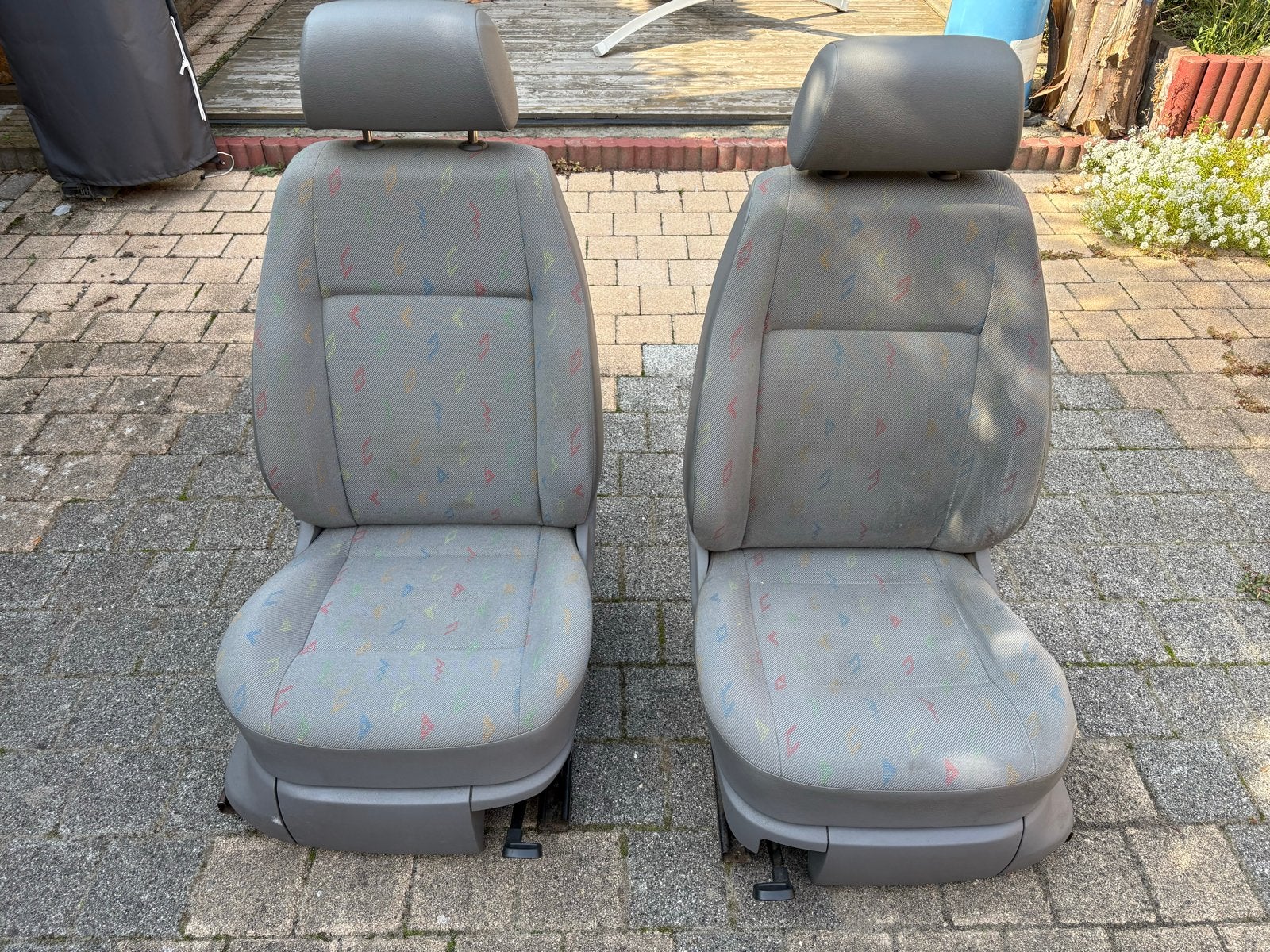 Volkswagen Caddy stoelen inclusief rails, Auto-onderdelen, Interieur en Bekleding, Ophalen, Gebruikt, Volkswagen