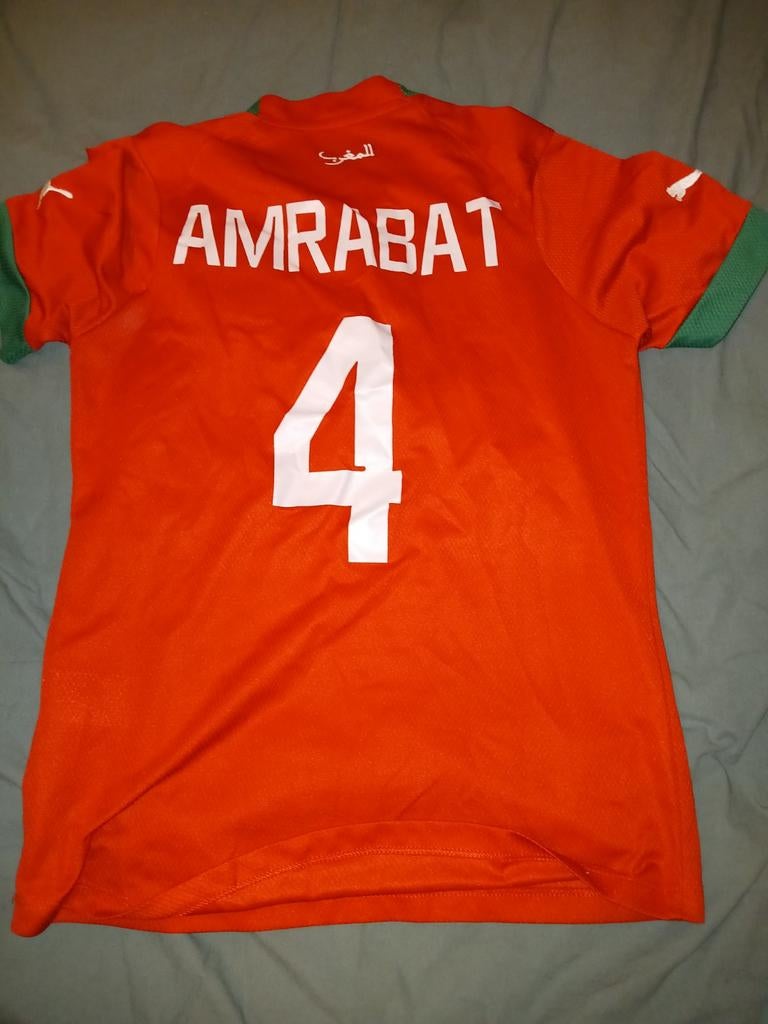 Marokko WK Shirt Amrabat - Maat M, Maat M, Ophalen of Verzenden, Zo goed als nieuw, Set