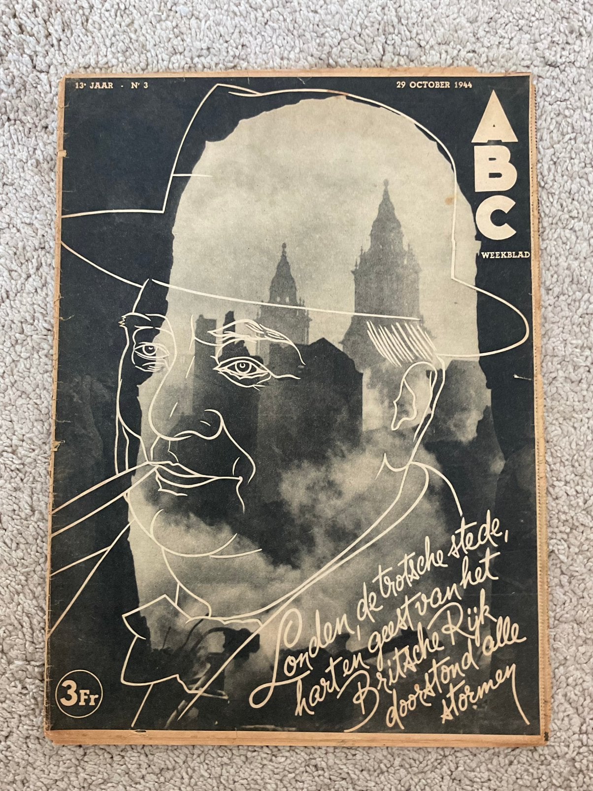 Edgar P. Jacobs - tijdschrift ABC - 1944, Eén stripboek, Ophalen of Verzenden, Gelezen