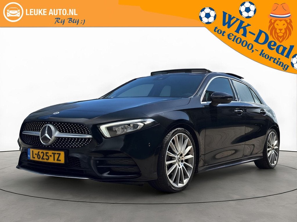 Mercedes-Benz A-Klasse 200 163PK Premium+ AMG Pano Memory Sf, Auto's, Gebruikt, 4 cilinders, Automatische klimaatregeling, Leder