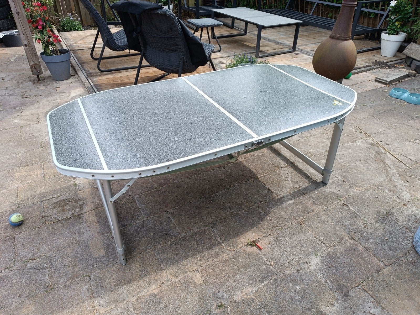 Defa Campers Collection Campingtafel 150x80cm verstelbaar, Ophalen, Gebruikt, Campingtafel
