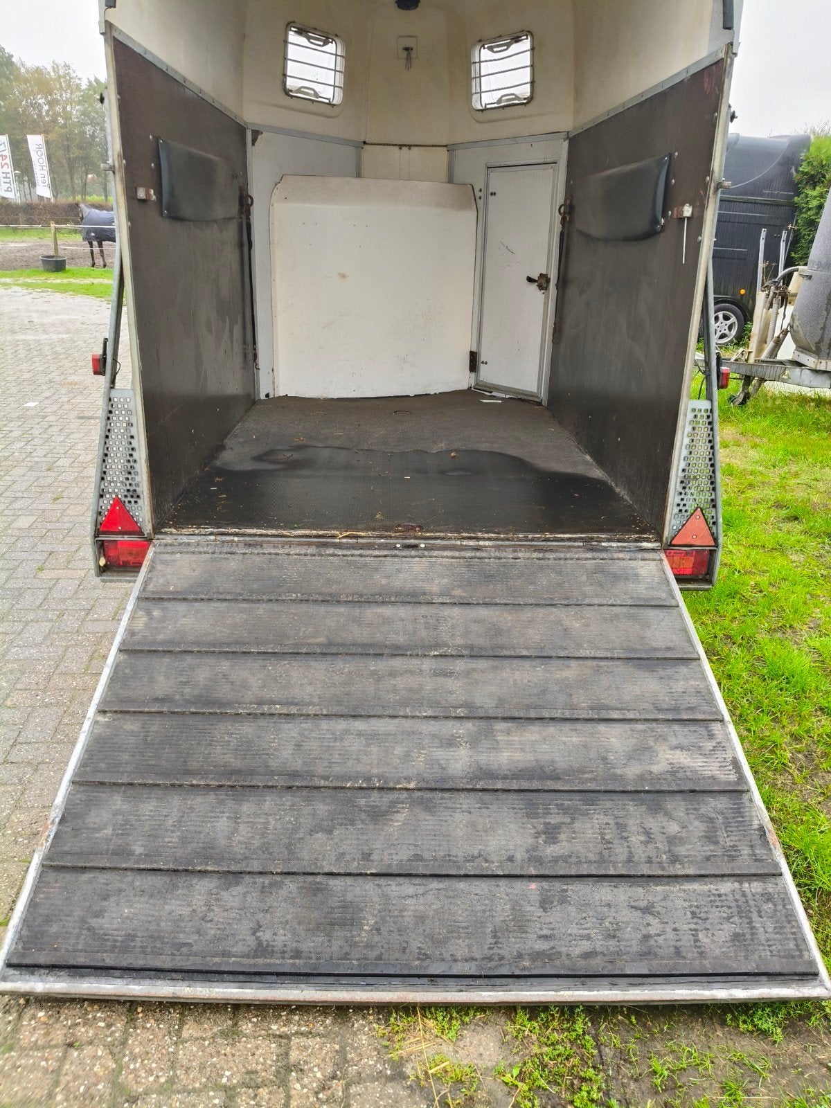 Tweepaards trailer, Ophalen of Verzenden, Gebruikt, Hout