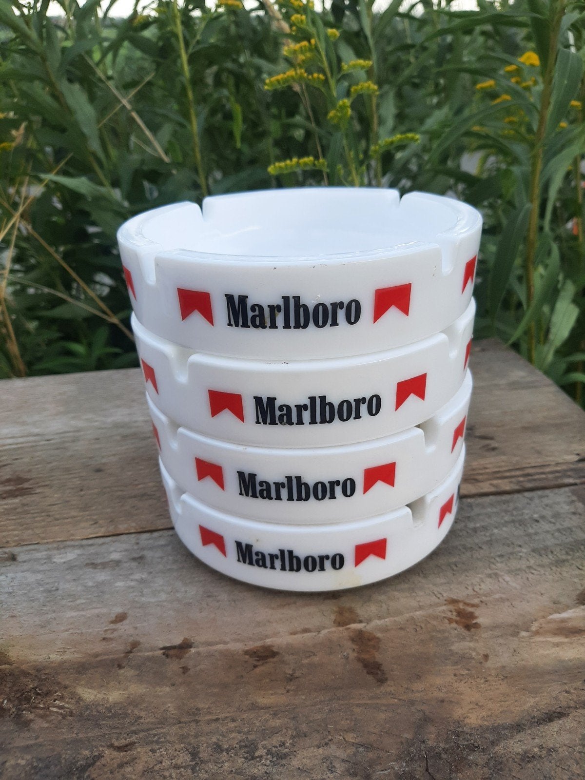 Vintage - MARLBORO asbakken - (Cafe / Asbak / Kroeg), Verzamelen, Ophalen of Verzenden, Zo goed als nieuw, Asbak