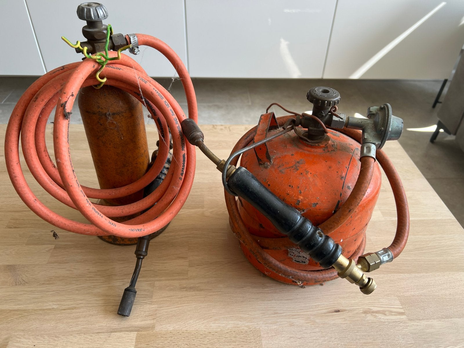brander met gasfles en slang, Doe-het-zelf en Verbouw, Ophalen, Gebruikt, Overige typen, Overige merken